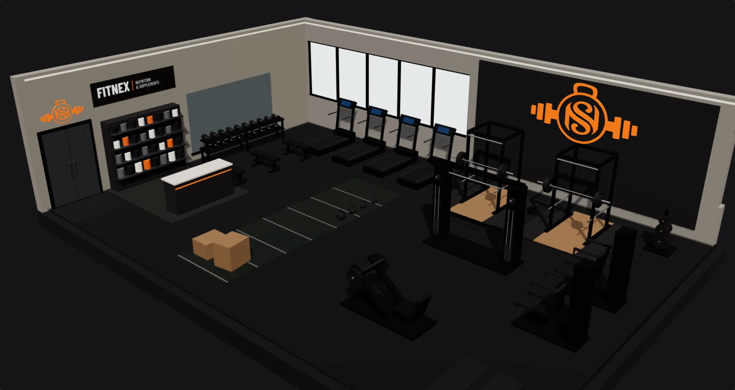 3D model of the training floor